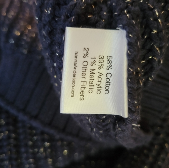 Hanna anderson blue knit button front  cardigan - Picture 5 of 6